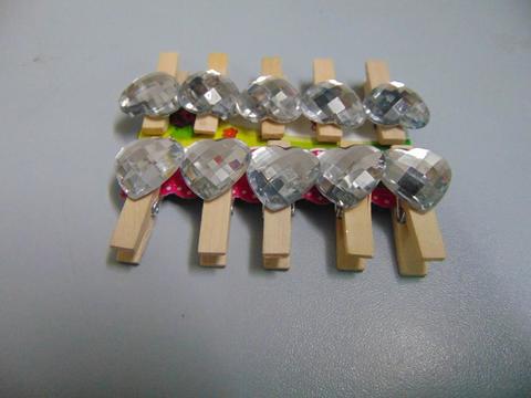 Mollette cuore sfaccettato - Sconti per Fioristi e Aziende - x 10  In 6 colori