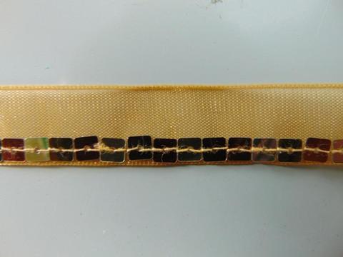 Passamanera Organza al mt. - Sconti per Fioristi e Aziende - con paillettes quadre vendita