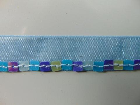 Passamanera Organza al mt. - Sconti per Fioristi e Aziende - con paillettes quadre vendita