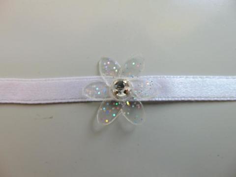Passamaneria in raso con fiori PVC e strass - Sconto per Fioristi e Aziende