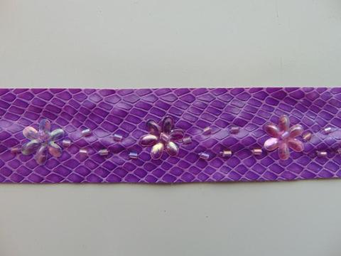 Passamaneria cobra con fiori metal cuciti - Sconto per Fioristi e Aziende