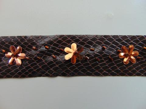 Passamaneria cobra con fiori metal cuciti - Sconto per Fioristi e Aziende