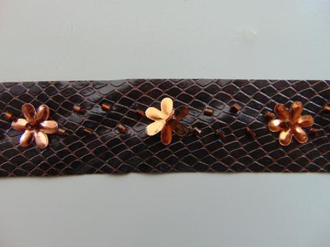 Passamaneria cobra con fiori metal cuciti - Sconto per Fioristi e Aziende