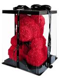 Teddy Bear Rose H 25 in box PVC - Sconti per Fioristi e Aziende e Wedding