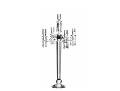 Candelabro in vetro a 5 fuochi - Sconti per Fioristi e Aziende - H 75 e H 88