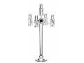 Candelabro in vetro a 5 fuochi - Sconti per Fioristi e Aziende - H 75 e H 88