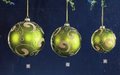 Palline di Natale x 4 in Vetro - Sconti per Fioristi e Aziende - decoro oro Verde e Turchese