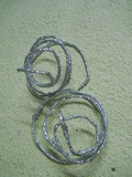 Stringhe x 2 da cm. 150 animate puntinate Silver / Avorio - Sconti per Fioristi e Aziende