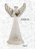 Angeli in vetro e argento H 13 con luce - Sconti per Fioristi e Aziende