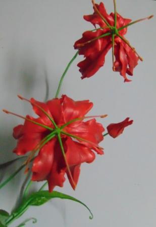 Gloriosa x 3 Artificiale H 130  - Sconti per Fioristi e Aziende . - In Flormatik