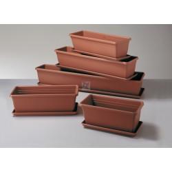 Balconetta color terracotta  - Sconti per Fioristi e Aziende - in plastica con riserva