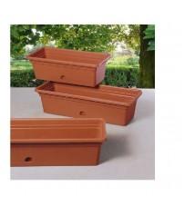 Balconetta color terracotta  - Sconti per Fioristi e Aziende - in plastica con riserva