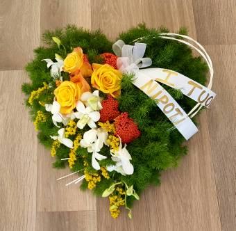 Cuore Aperto Ydro a Goccia - Sconti per Fioristi e Aziende - Misura cm. 80 x 50