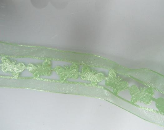 Nastro Organza Farfalle H 38  - Sconti per Fioristi e Aziende - Natro fustellato da 10 metri