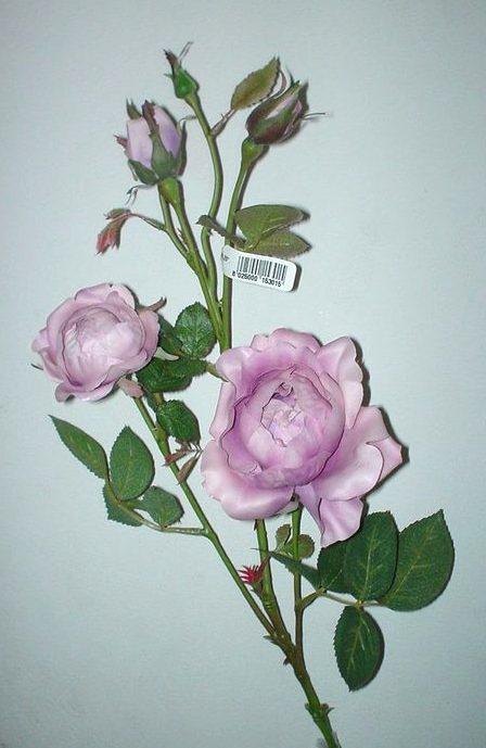 Rosa paul x 4 Artificiale in poliestere - Sconti per Fioristi e Aziende .