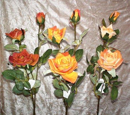 Rose Royal x 3 Velvet Artificiale in poliestere - Sconti per Fioristi e Aziende .