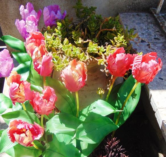 Tulipano Pappagallo Artificiale in poliestere - Sconti per Fioristi e Aziende .