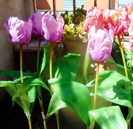 Tulipano Pappagallo Artificiale in poliestere - Sconti per Fioristi e Aziende .