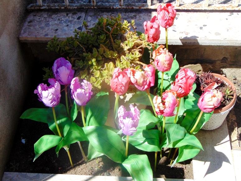 Tulipano Pappagallo Artificiale in poliestere - Sconti per Fioristi e Aziende .
