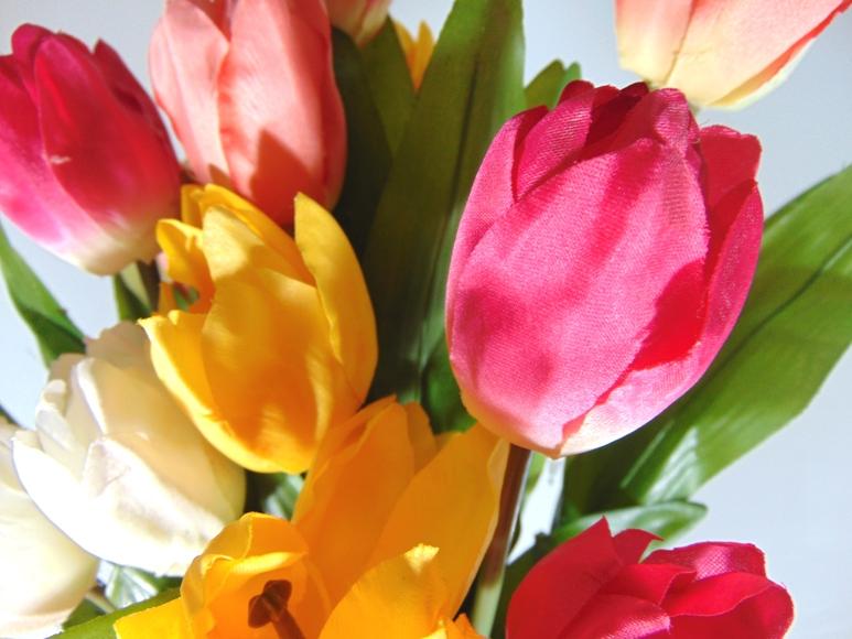 Tulipano Olandese Artificiale H 40 in poliestere - Sconti per Fioristi e Aziende .