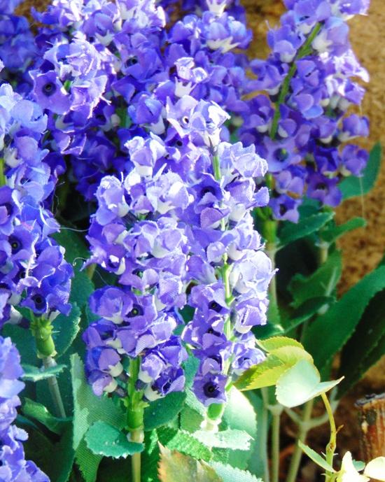 Lavanda Bush x 7 in poliester - Sconti per Fioristi e Aziende - Artificiale