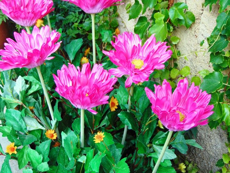Gerbera Large Artificiale H 75 in poliestere - Sconti per Fioristi e Aziende .