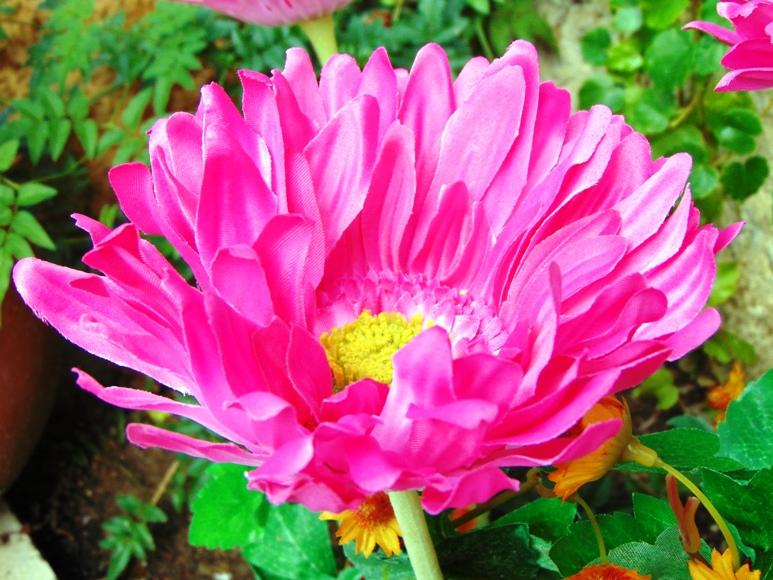 Gerbera Large Artificiale H 75 in poliestere - Sconti per Fioristi e Aziende .