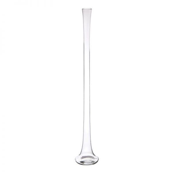 Vaso Monofiore H 100 dm. 6 - Sconti per Fioristi e Aziende - Vetro Trasparente Conico