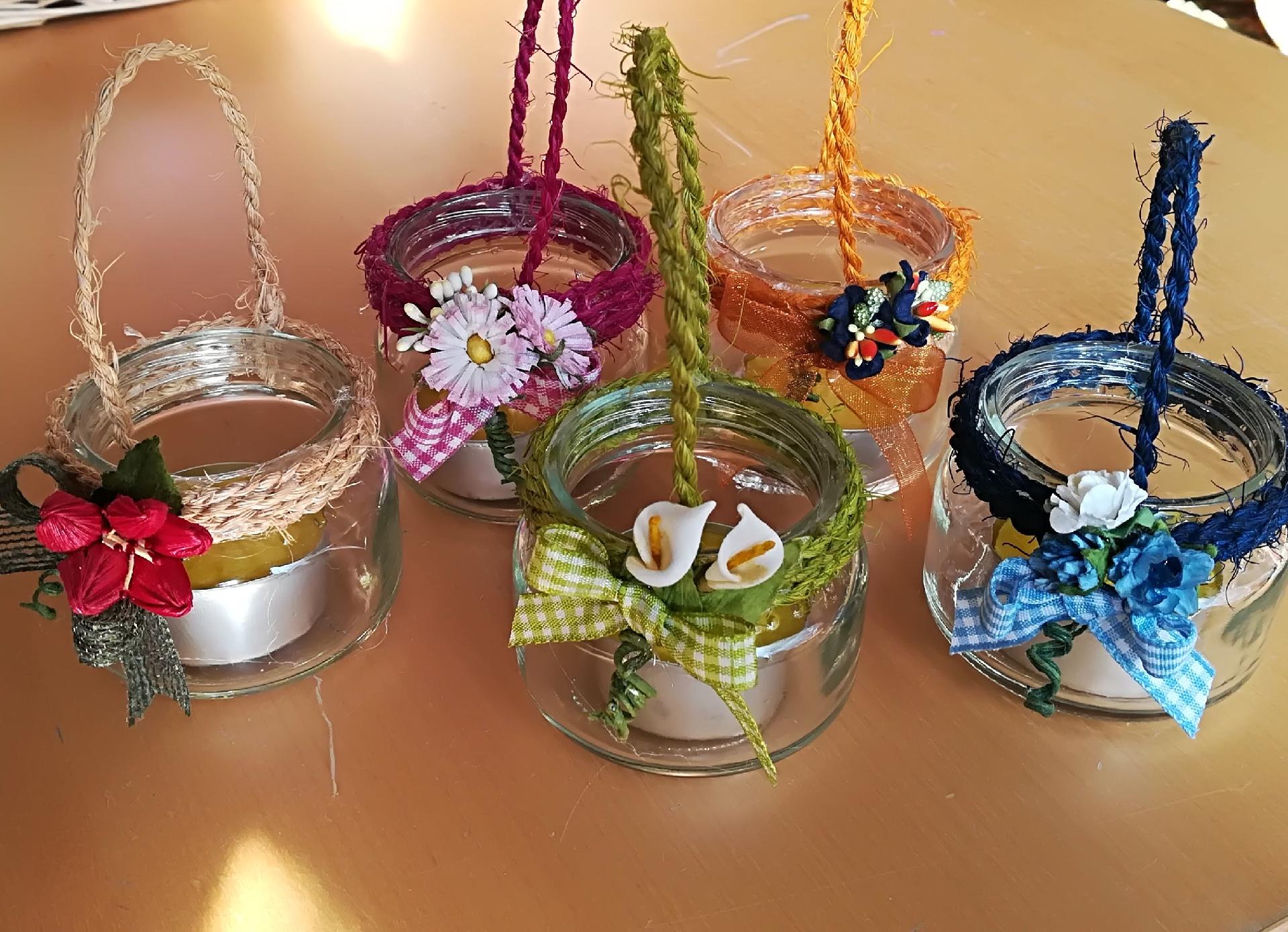 Porta tea light in vetro H 4,5 dm. 6,5 - Sconti per Fioristi e Aziende