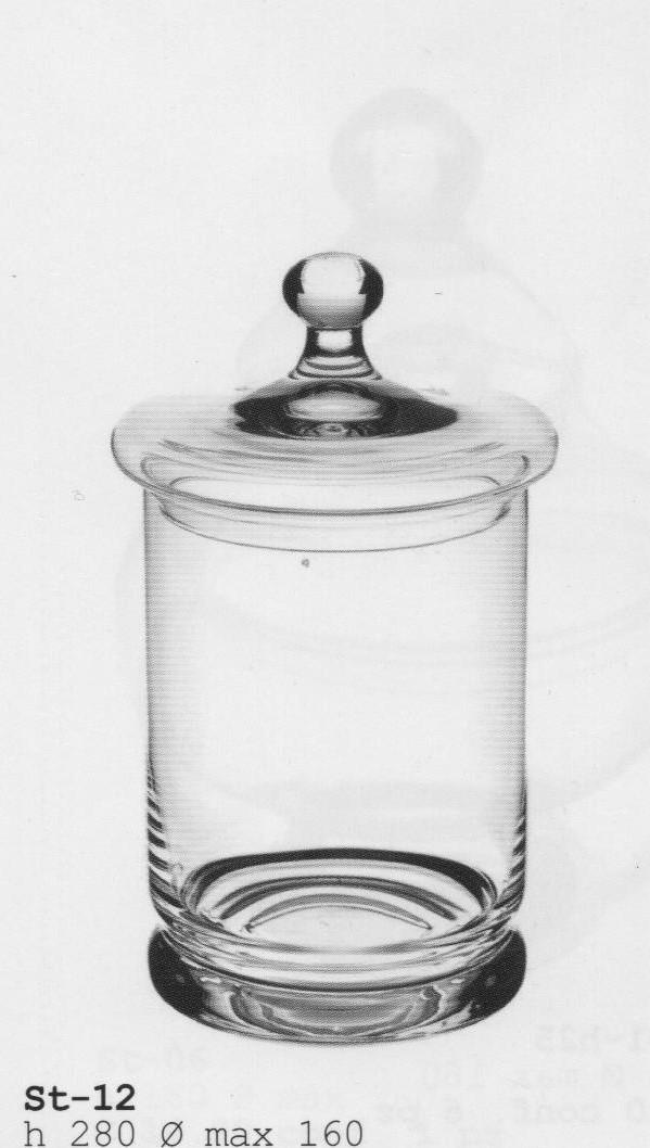 Confettiera in vetro con coperchio H 28 - dm. 16 - Sconti per
