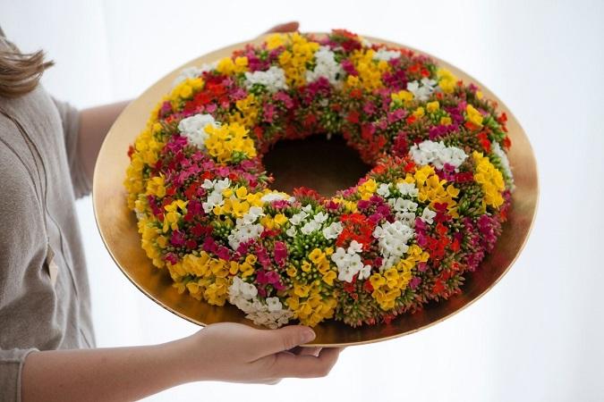 Calanchoe bush x 5 in poliester - Sconti per Fioristi e Aziende - Vari colori