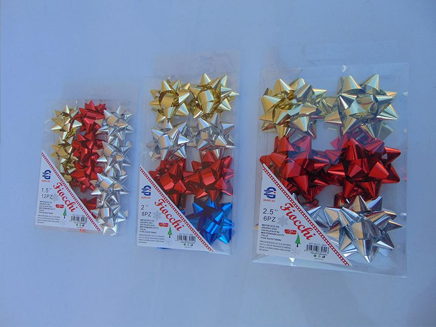 Stelline pacco Mix Metal  - Sconti per Fioristi e Aziende - Cm. 3.15 - Colori diversi