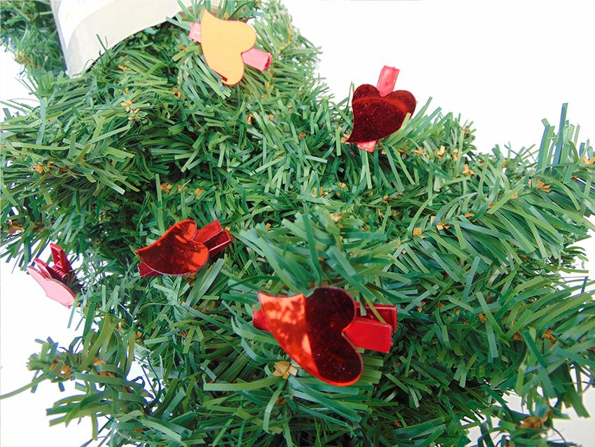 Mollette rosse con cuore x 6 - Sconti per Fioristi e Aziende