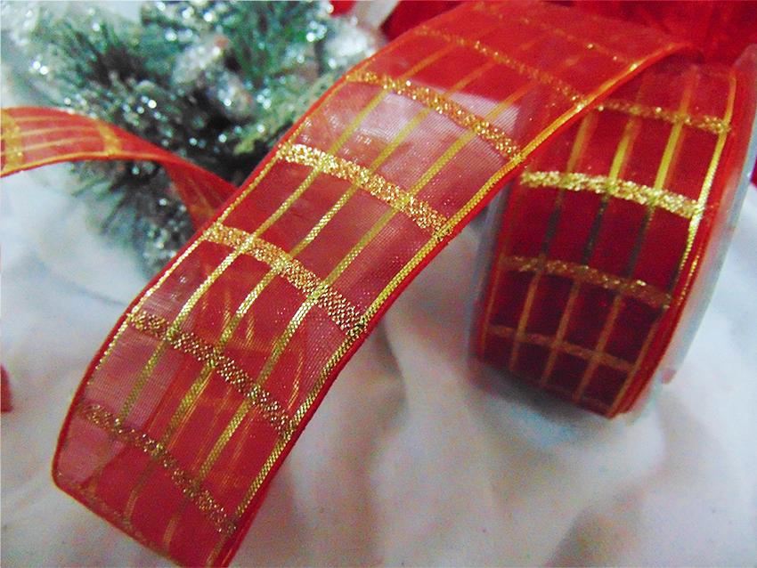 Nastro Organza Rettangoli Oro - Sconti per Fioristi e Aziende - Rotolo H 40 da 20 metri