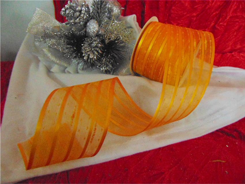 Nastro Organza Rigato H 55   - Sconti per Fioristi e Aziende - Rotolo da 10 metri
