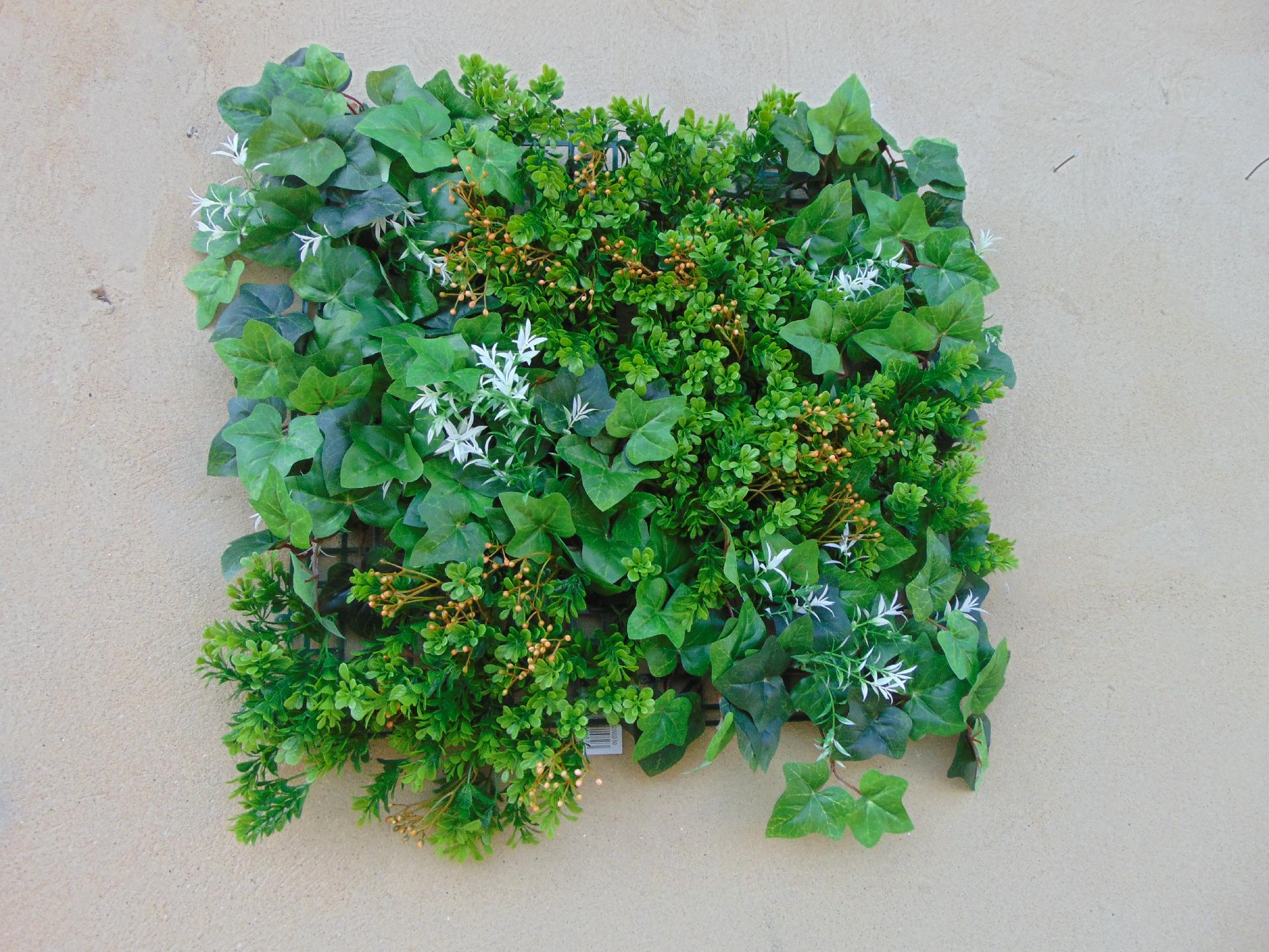 Pannello vegetato Boxwood cm. 33x33 - Sconti per Fioristi e Aziende . - in poliestere e lattice