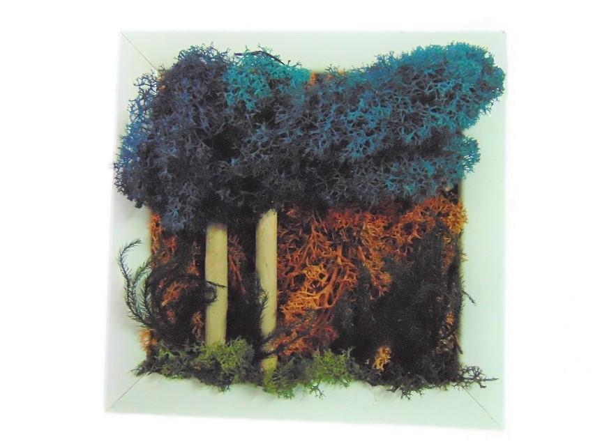 Quadro muschiato alberi - Sconti per Fioristi e Aziende . - cm. 20 x 20