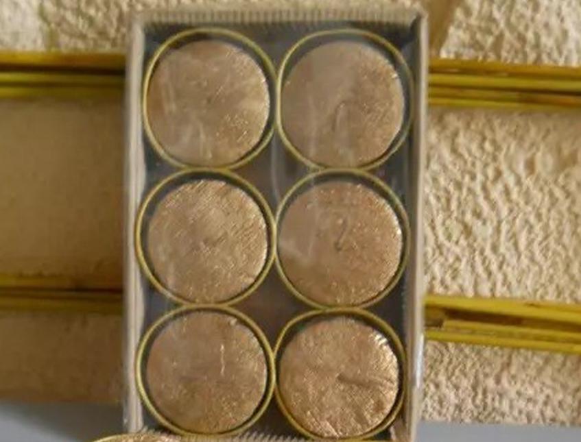 Candele Dolcetti  x 6 oro - Sconti per Fioristi e Aziende - con base in metalle