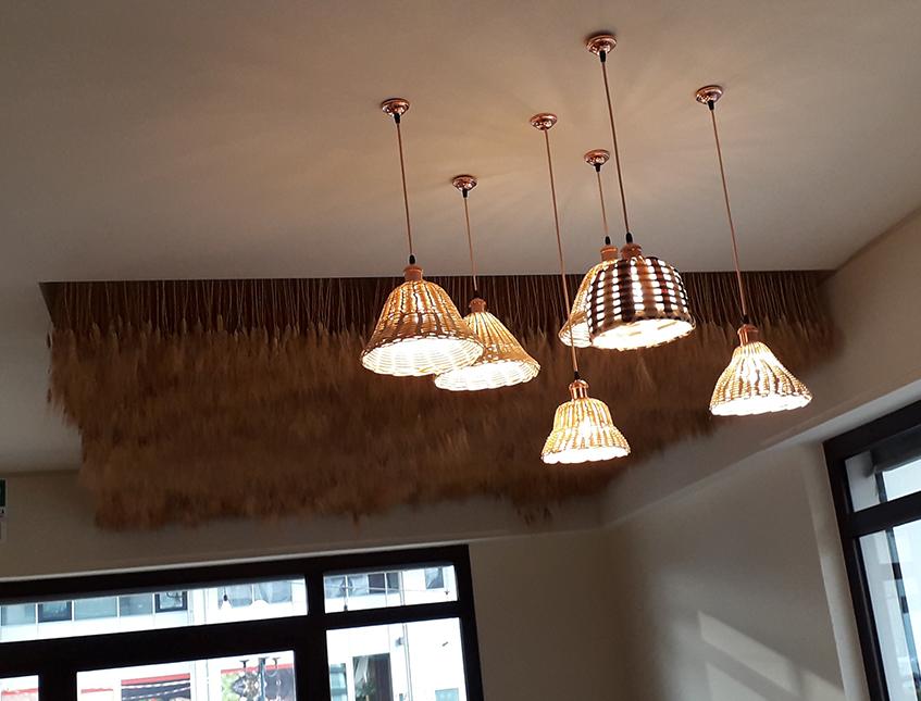 Soffitto Spighe di grano preservate a metro quadrato per Ristoranti, Hotels e Resort