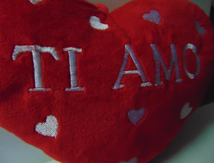 Cuscino Cuore in Velluto Rosso cm.22 Articolo per S. Valentino - Sconti per Fioristi e Aziende