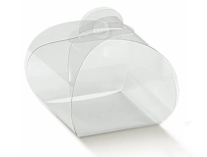 Tortina trasparente cm. 5.5 x 5.5 H 5 in PVC trasparente - Sconti per  Fioristi e Aziende e Wedding - San Michele di Ganzaria (Catania)