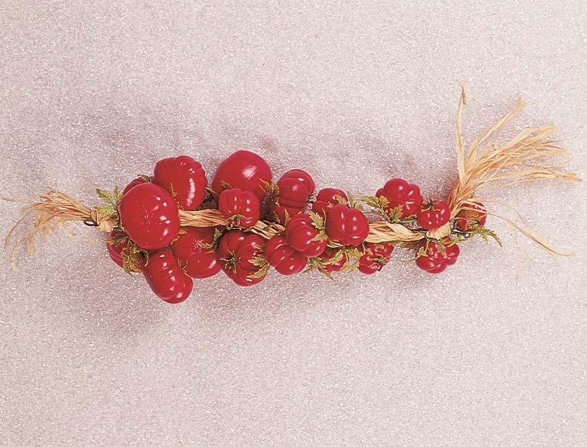 Collana pomodori x 20 artificiale in plastica  - Sconti per Fioristi e Aziende . - cm. 50
