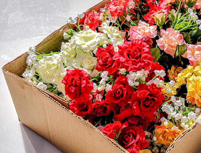 Roselline Pick H 22 in poliestere - Sconti per Fioristio e Aziende - Artificiale