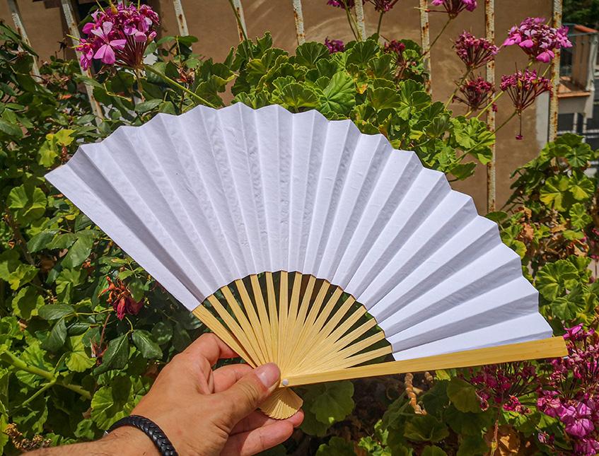Telaio Per Ventaglio In Legno Da 23 Cm, 16 Stecche, Per Fai-da-te E Decorazioni Creative – Colore Avorio