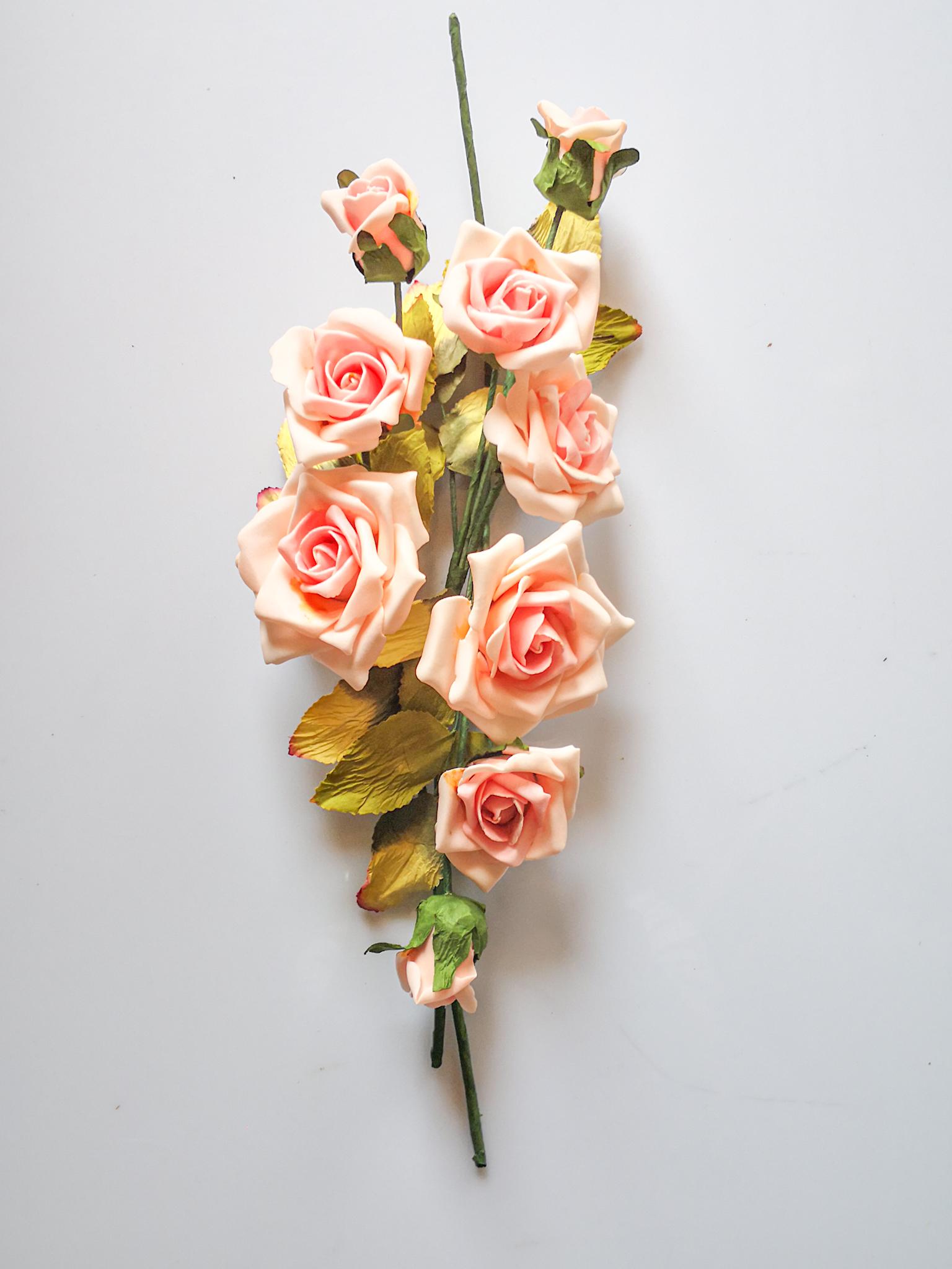 Rose Tralcio x 3 Artificiali  - Sconti per Fioristi e Aziende - in Polifoam