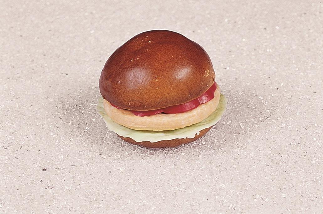 Hanburger iartificiale in plastica - Sconti per Fioristi e Aziende . - cm 11x7.5