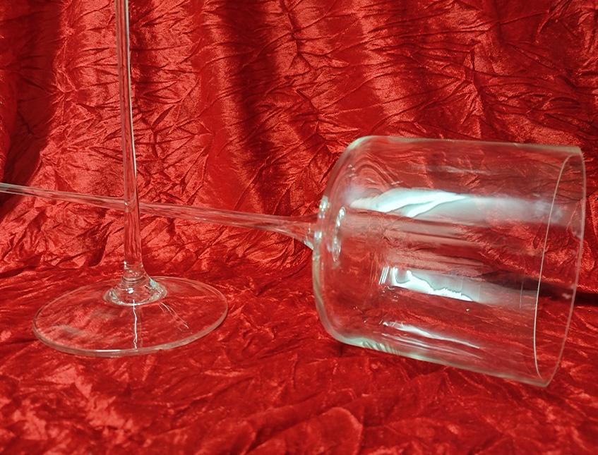 Porta Candela in Vetro con stelo alto dm. 12 H 55 - Sconti per Fioristi e Aziende