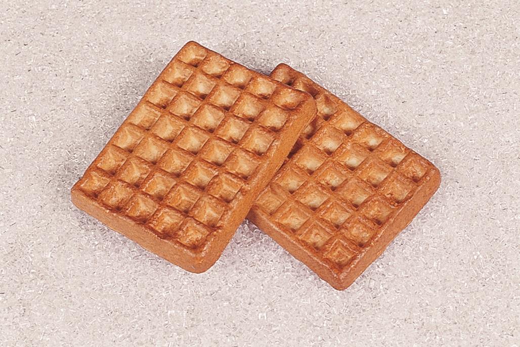 Waffel x 2 artificiale in plastica-  Sconti per Fioristi e Aziende . - 12x9 cm