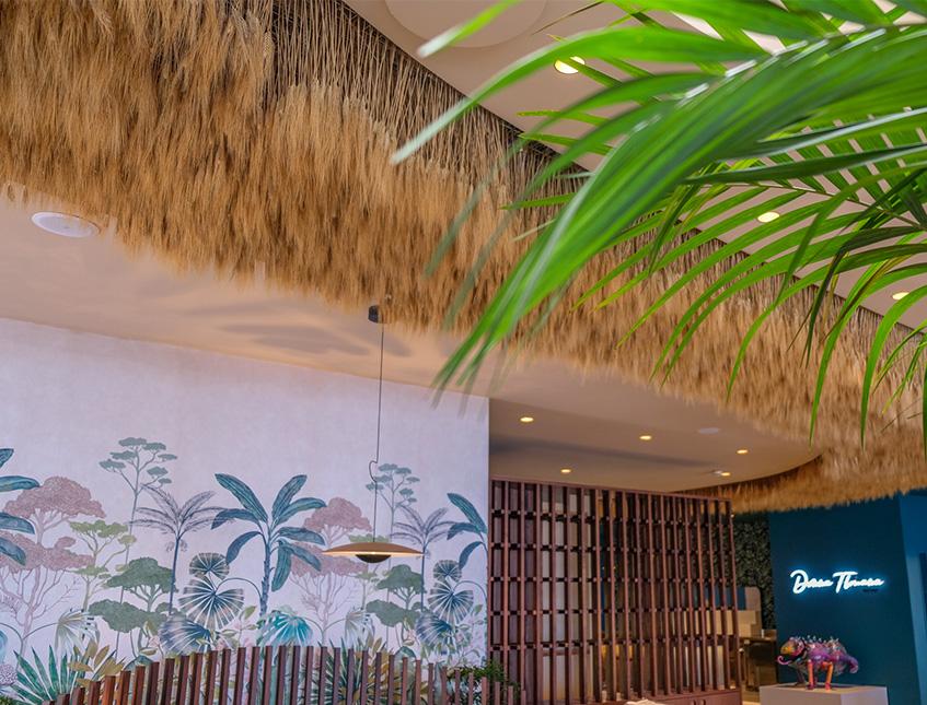 Soffitto Spighe di grano preservate a metro quadrato per Ristoranti, Hotels e Resort