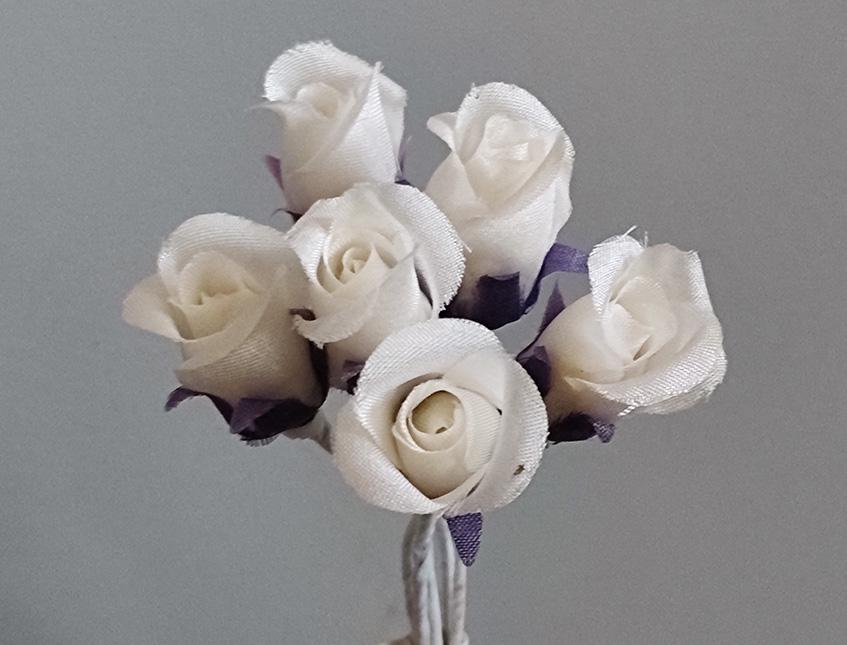Bocciolini di rosa x 72 in seta - Sconti per Fioristi, Wedding e Aziende - Adatti per bomboniera